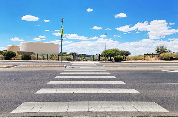 Crosswalk on Enchanted Hills Path