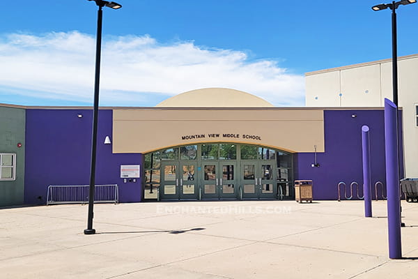 Front of Mountain View Middle School